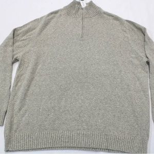 XXL Beige Half Zip Sweater